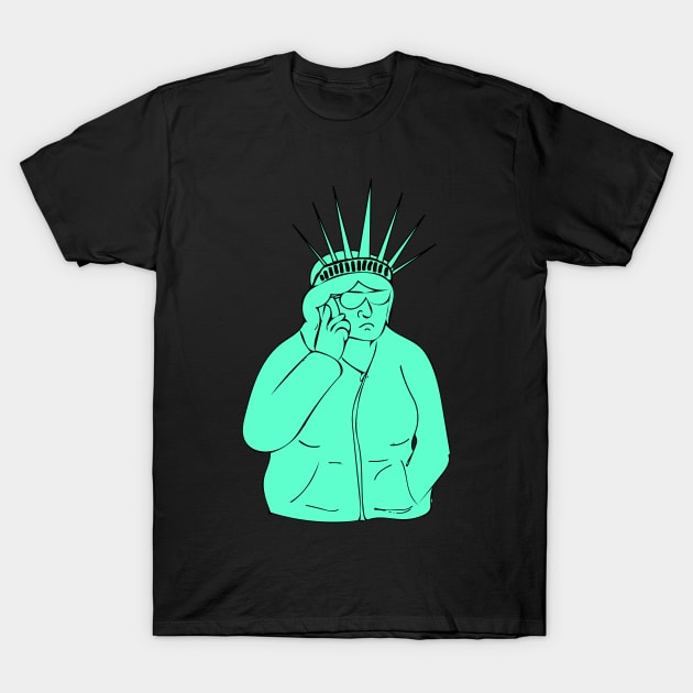 Statue of Lady Susan Liberty T-Shirt by Swagazon